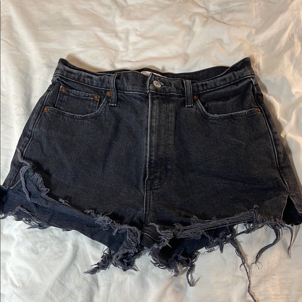 Abercrombie & Fitch Black Distressed Jean Shorts